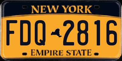 NY license plate FDQ2816