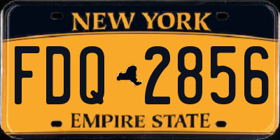 NY license plate FDQ2856