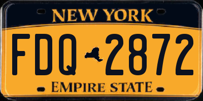 NY license plate FDQ2872