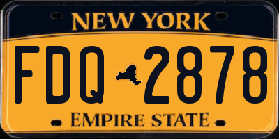 NY license plate FDQ2878