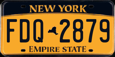 NY license plate FDQ2879