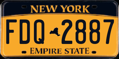NY license plate FDQ2887