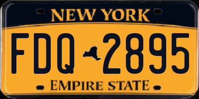 NY license plate FDQ2895