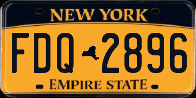 NY license plate FDQ2896
