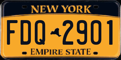 NY license plate FDQ2901