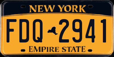 NY license plate FDQ2941