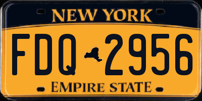 NY license plate FDQ2956