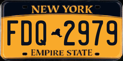 NY license plate FDQ2979