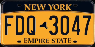 NY license plate FDQ3047