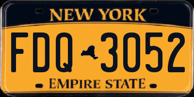 NY license plate FDQ3052