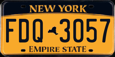 NY license plate FDQ3057