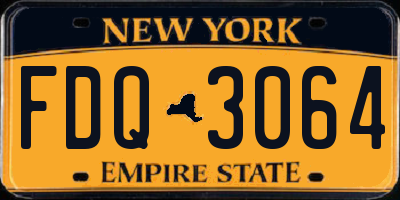 NY license plate FDQ3064