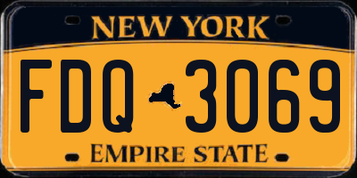NY license plate FDQ3069