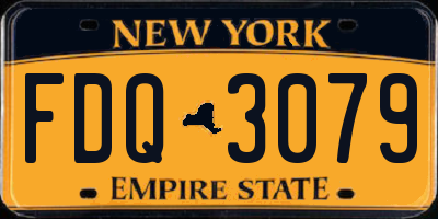 NY license plate FDQ3079
