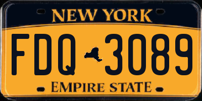 NY license plate FDQ3089