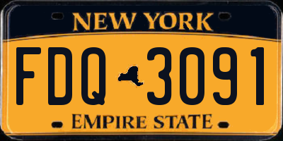 NY license plate FDQ3091
