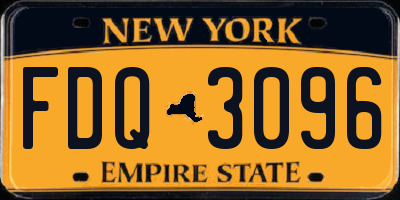 NY license plate FDQ3096