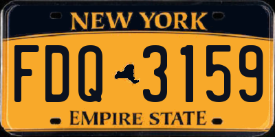 NY license plate FDQ3159