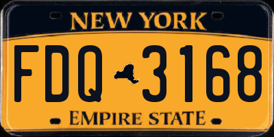 NY license plate FDQ3168