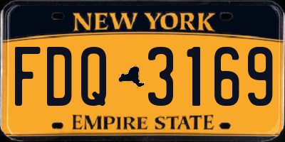 NY license plate FDQ3169