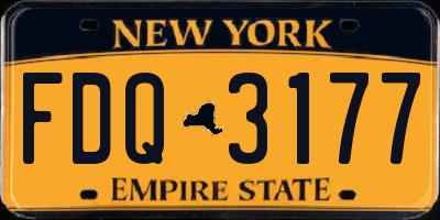 NY license plate FDQ3177