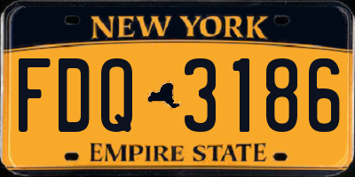 NY license plate FDQ3186