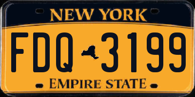 NY license plate FDQ3199