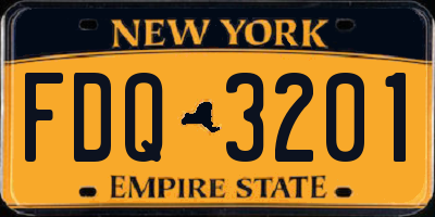 NY license plate FDQ3201