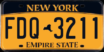 NY license plate FDQ3211