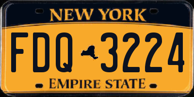 NY license plate FDQ3224