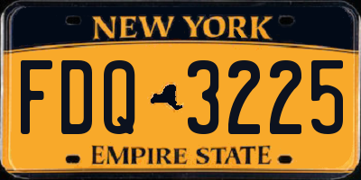 NY license plate FDQ3225