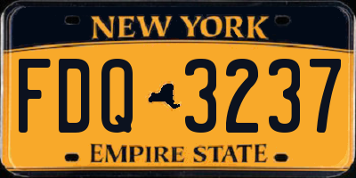 NY license plate FDQ3237