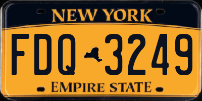 NY license plate FDQ3249