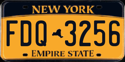NY license plate FDQ3256