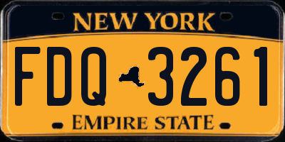 NY license plate FDQ3261