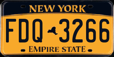 NY license plate FDQ3266