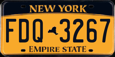 NY license plate FDQ3267
