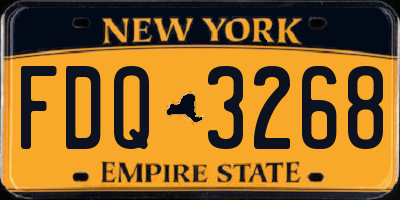 NY license plate FDQ3268