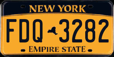 NY license plate FDQ3282