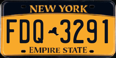 NY license plate FDQ3291