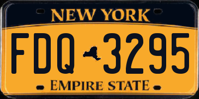 NY license plate FDQ3295
