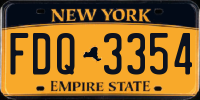 NY license plate FDQ3354