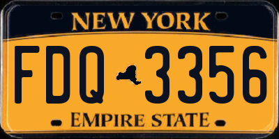 NY license plate FDQ3356