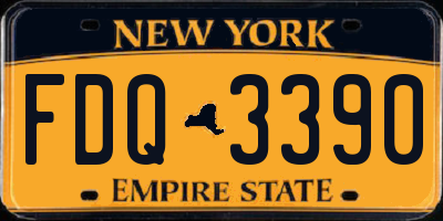 NY license plate FDQ3390