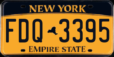 NY license plate FDQ3395