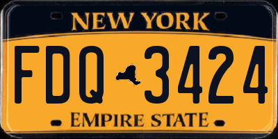 NY license plate FDQ3424