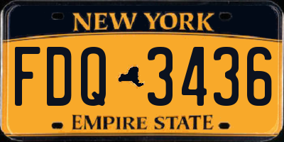 NY license plate FDQ3436