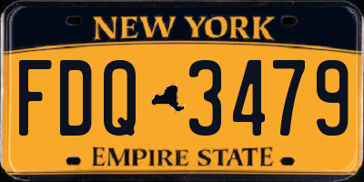 NY license plate FDQ3479
