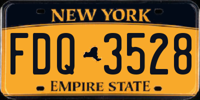NY license plate FDQ3528