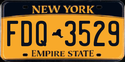 NY license plate FDQ3529
